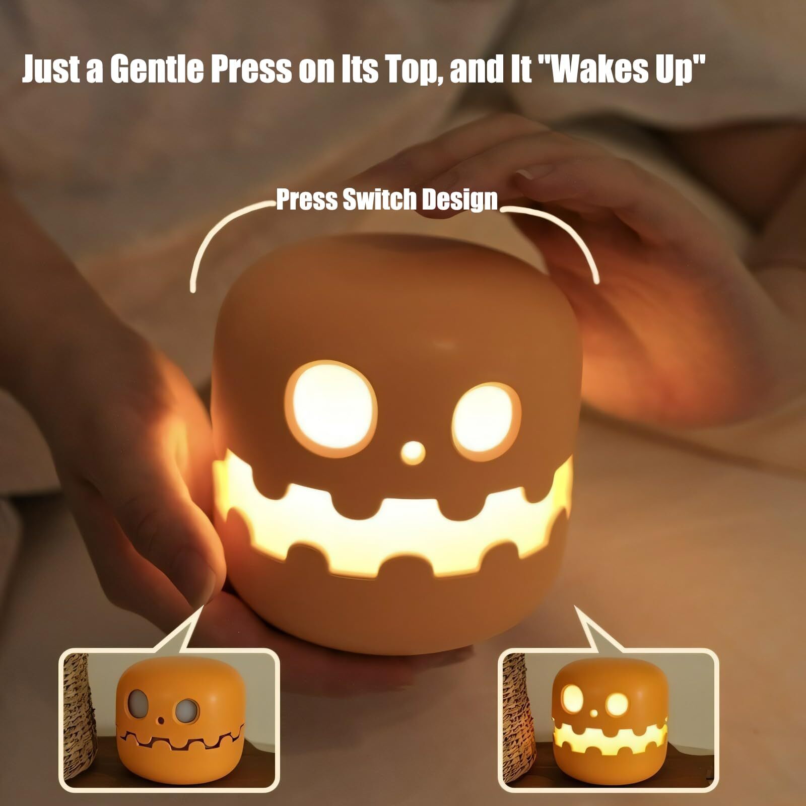 Spooky-Cute Pumpkin LED Night Lamp