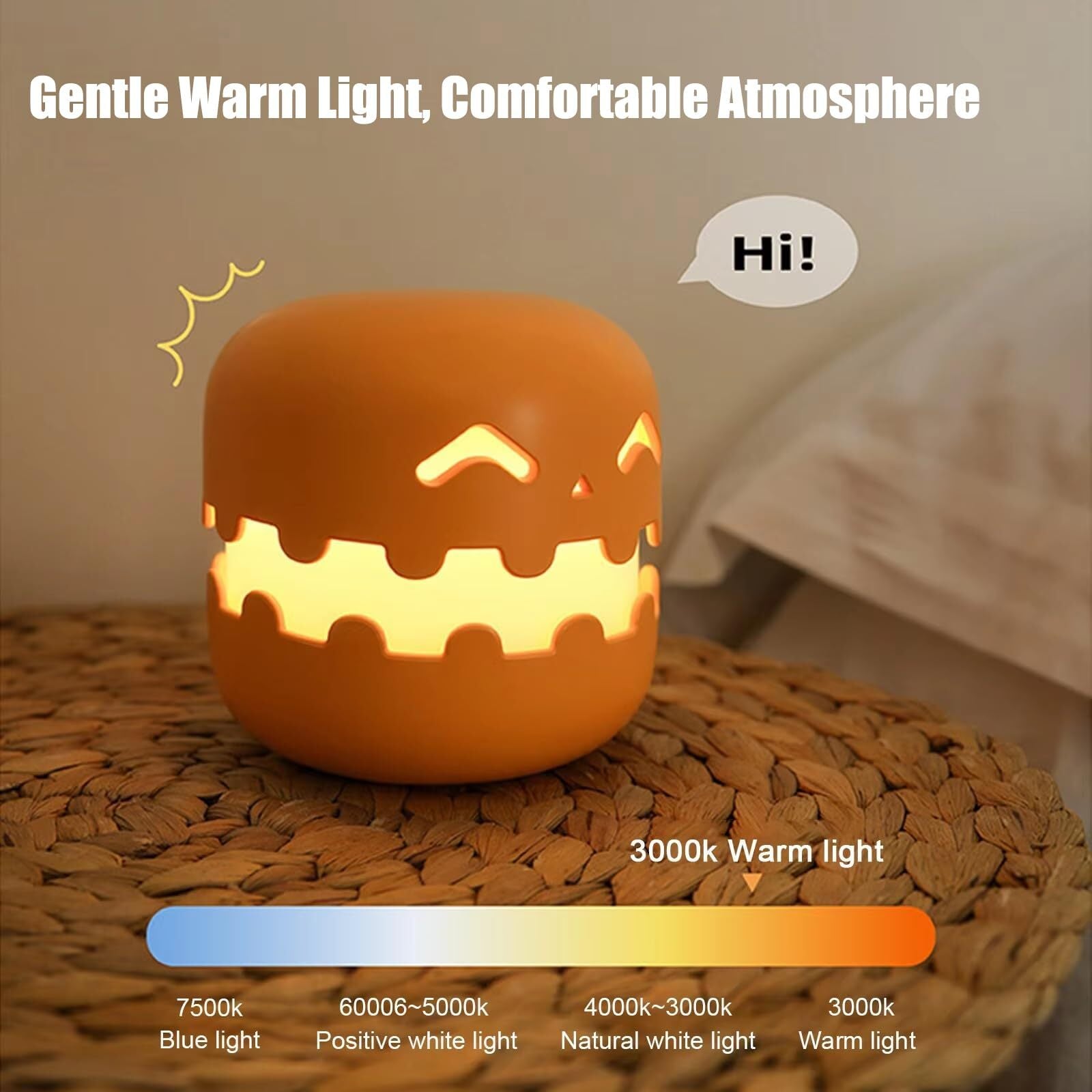 Spooky-Cute Pumpkin LED Night Lamp