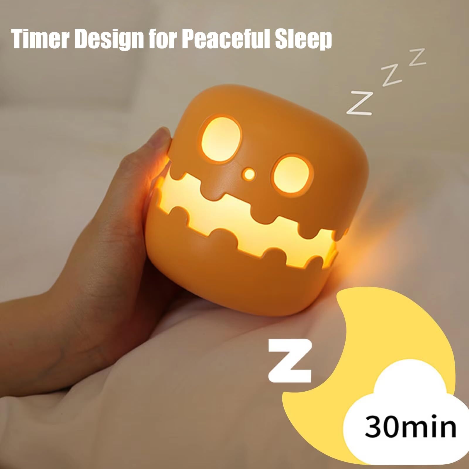 Spooky-Cute Pumpkin LED Night Lamp
